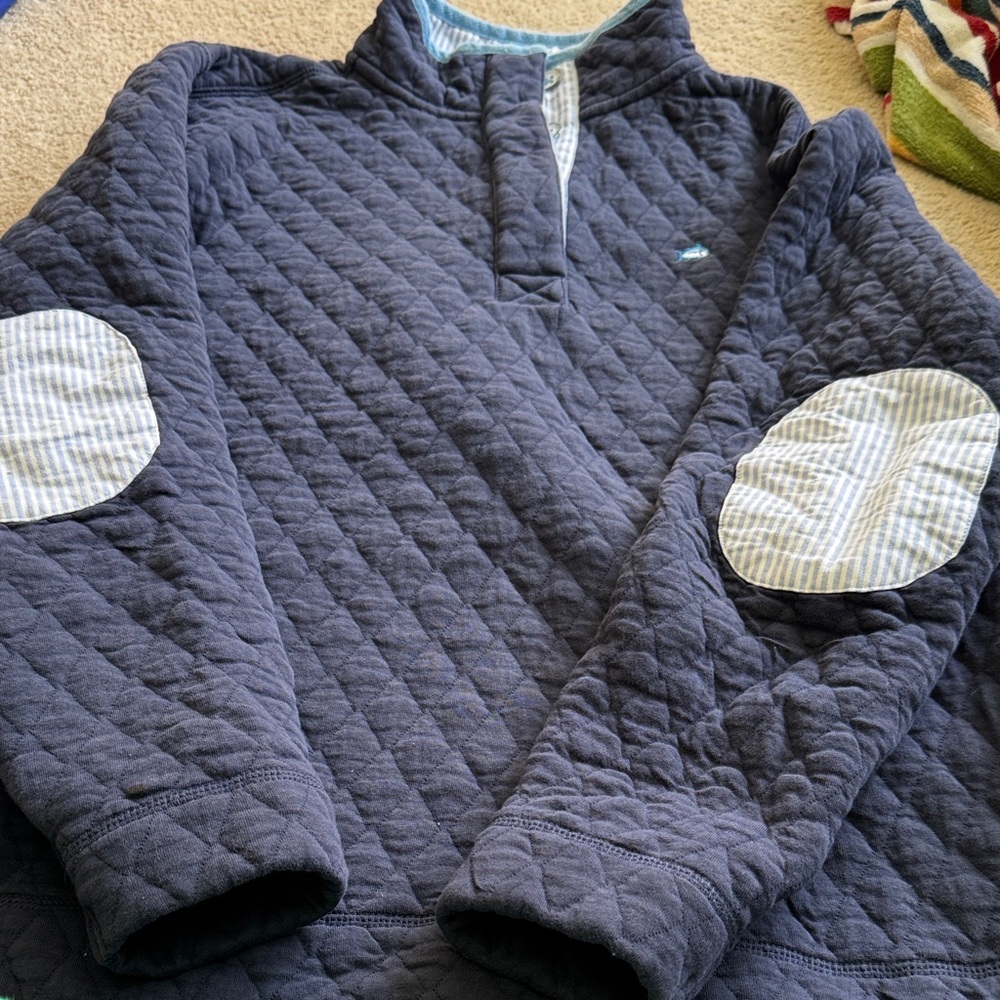 Southern Tide Navy and Light Blue Shirt